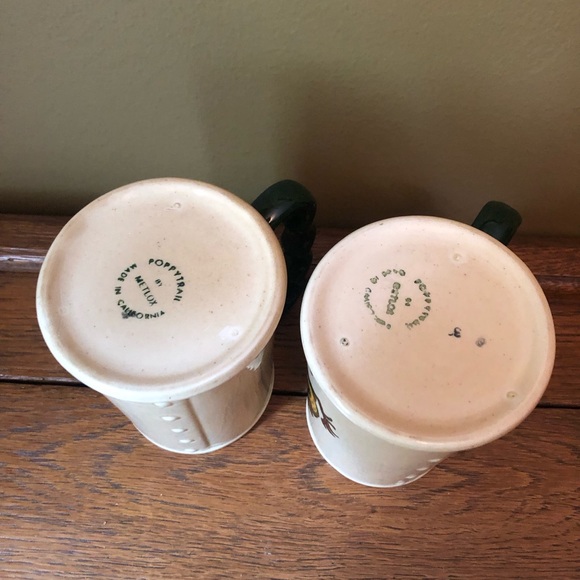 Grand mugs Metlox Poppytrail green rooster x2 - Picture 4 of 4